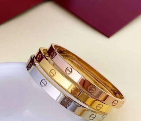 3 pcs  mix color Gold ,silver Stainless steel bangles