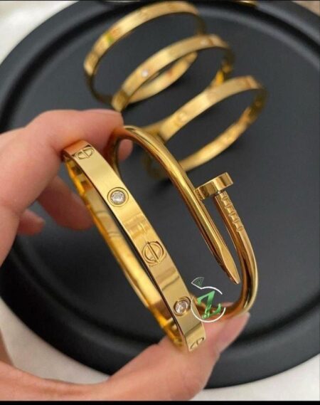 Bangles 18k stainless triple color 2 pcs