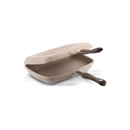 THERMO AD - DIE-CAST DOUBLE GRILL PAN Dark Gray 34 X 25 CM