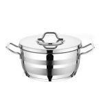 VIVALDI Jumbo Deep Pot 26×16 cm-Steel Lid